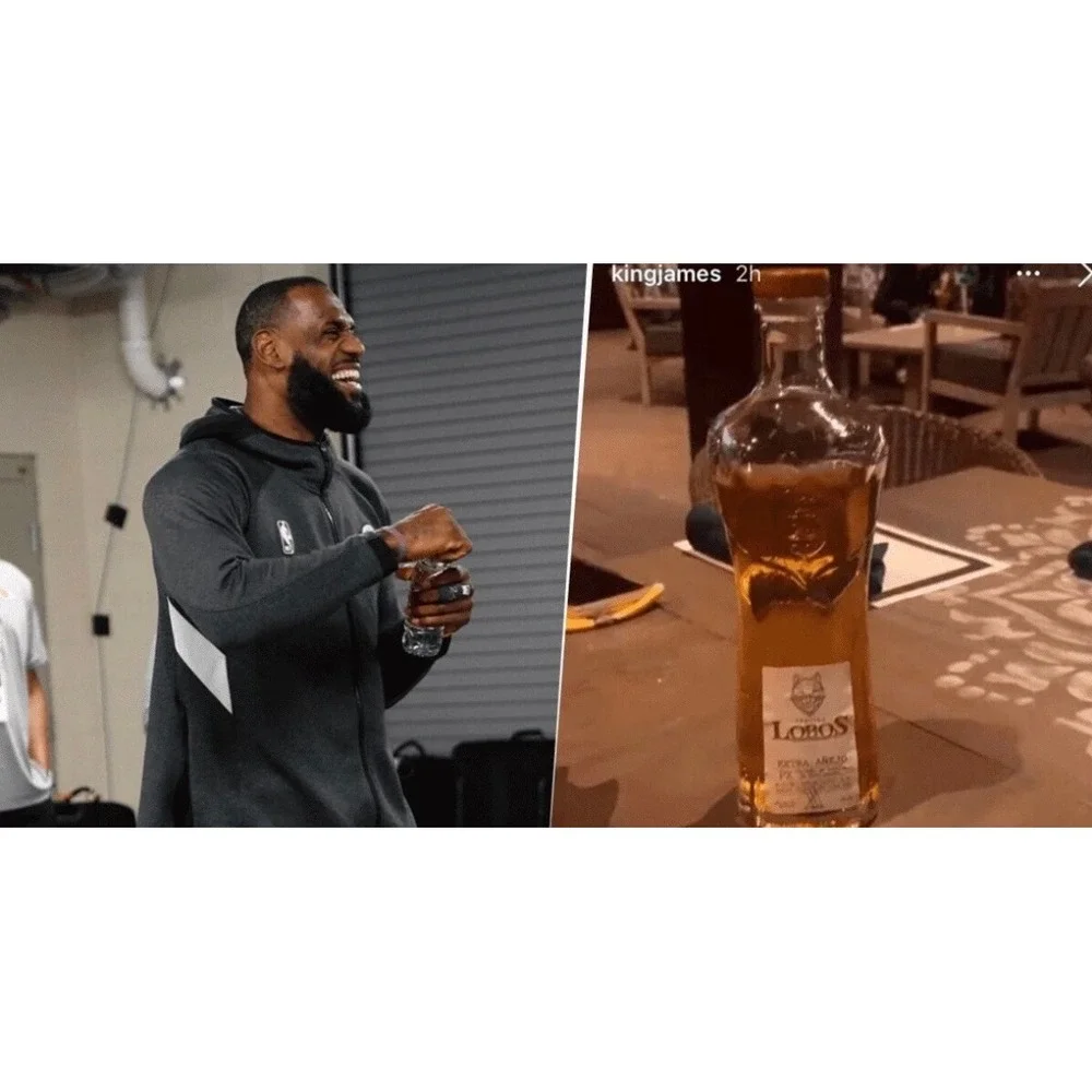 Lobos 1707 Tequila Backpack Black Extra Anejo Bottle Bag Wolf Logo‎ LeBron James